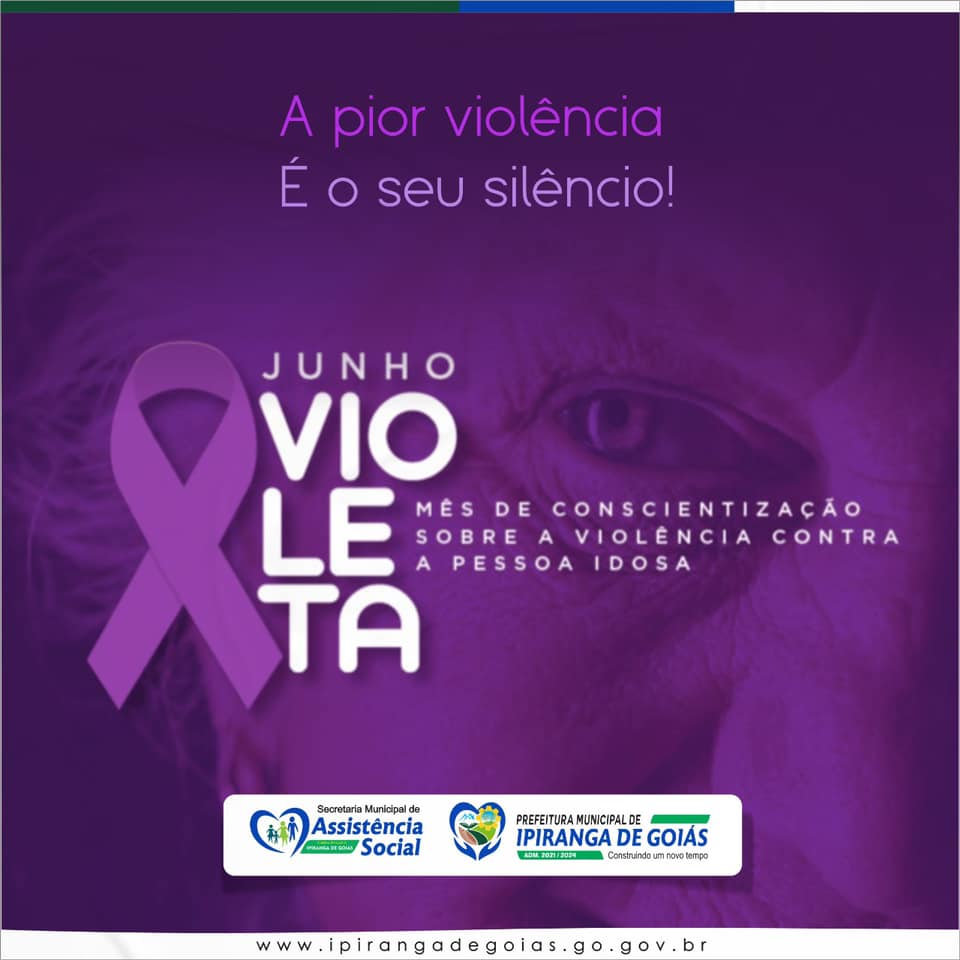 JUNHO VIOLETA de Junho Dia Mundial de Conscientização da Violência Contra a Pessoa Idosa